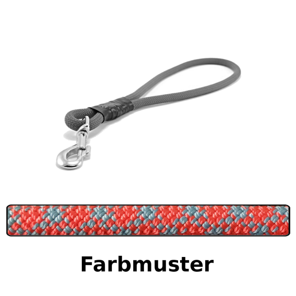Kurzführer / Handschlaufe - L - rot und graue Kreuze